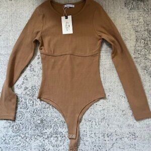 🧡NWT REORIA Long Sleeve Bodysuit Women's Size Small